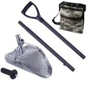Dune Scoops Kraken 11" x 8" Stainless Steel Sand Scoop w/ CF Handle, and Pouch