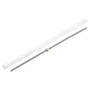 1 Pcs 550mm Lead Screw with Tr8x8 Brass Nut and Plastic Packaging Tube, Silver