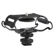 By-C10 Universal Camera Microphone Shockmount With Hot Shoe Mount(Black)