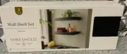 ⚡️THRESHOLD Wood Ledge Wall Shelf 16” Black - 2pc