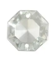BrilliantCut 11/16" (18Mm) Clear Crystal Octagonal Jewel