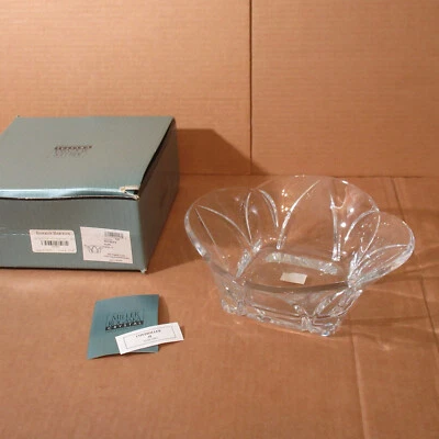 Vtg NOS w/Box Miller Rogaska Crystal Scalloped 10" Centerpiece Bowl Dish ALLORA