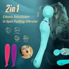 Double Head Vibrator Nipple Clitoris G Spot Stimulator Dildo Sex Toys For Women