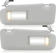 Left Driver Right Passenger Side Car Sunvisor with Lights Fit for 2010 2011 2012 2013 2014 2015 Mazda CX-9 Gray Sun Visor Replace # TDY1-69-320