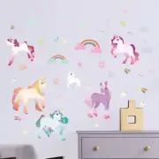 Unicorn Fabric Wall Stickers - Non-Toxic, Removable Decals