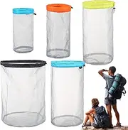 Mesh Stuff Storage Sack, Lightweight Nylon Mesh Drawstring Stuff Bag, Ultralight Camping Mesh Stuff Storage Bag, Stuff Sack for Camping Travelling Hiking