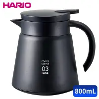 在飛比找Yahoo!奇摩拍賣優惠-【HARIO】不銹鋼真空保溫咖啡壺800ml-黑 (VHS-