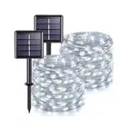 White Solar String Lights Outdoor Waterproof