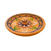 Incense Holder Hand Painted clay Orange. Incense burner, Dhoop, New age Wiccan