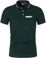 [FRALHQFL] Men’s Short Sleeve Polo Shirt for Security Print Casual T-Shirt Motorcycle Polo Suits Golf Tennis Tops Tee - Teen Gift