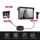 Car 5" Monitor+ 4 Pin IR Reversing Rear View Camera Kit For RV Truck Bus Caravan