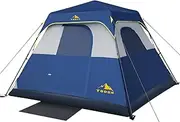 Toogh Camping Tent with Instant Setup, 4 Person Weatherproof Tent Easy Quick Set Up in 60 Seconds with Rainfly Backpack Tent for Family Camping & Hiking, Upgraded Ventilation， Center Height 67-inch