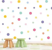 Wall Stickers Decor, Wall Decals Peel and Stick Colorful Polka Dots Wall Sticker Decor Kids Room, Removable Vinyl Wall Stickers for Bedroom Playroom Classroom DIY Decorations, 10 Sheets