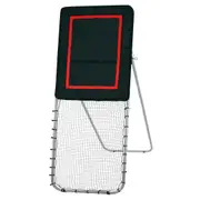 Folding Lacrosse Rebounder for Backyard, 3x8 Ft Volleyball Bounce Back Net, Pitchback Throwback Baseball Softball Return Training Screen, Adjustable Angle Shooting Practice Training Wall,