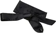 [Healvian] Solid Color Silk Bow Sash Belt for Dresses Waist Wide Ribbon Sash Comfortable Satin Material Classic Black Design for Fashionable Outfits