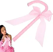 Nlrlo Dancing Stick, Pink Stick Props | Cosplay Cane Stage Performance Bowknot Staff Props,Stage Performance Christmas Cane Costume Women Accessories,Staff Cosplay Props,Bowknot Stick Staff Model