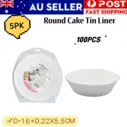 100Pcs 16cm Round Cake Tin Liner Paper Baking Cup Muffin Cases Cupcake Cake Mold