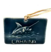 Bob Hoenig Pottery Ceramic Maui Lahaina Swordfish Christmas Ornament Hawaii NEW