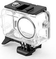 Action Camera Case for Osmo Action 3/4 Ip68 High Light Transmission Pc 316 Stainl Steel Tempered Glass Drop- Pr Ure- Supports 60M Underwater Black Black