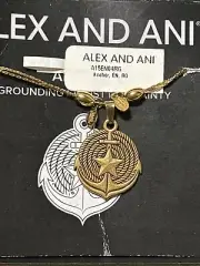 Gold Anchor Pendant Alex And Ani Adjustable Chain Necklace