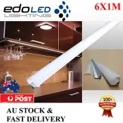 6X1M Corner Alloy channel Aluminium bar for Led Strip Light Cabinet Kitchen