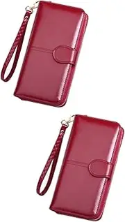 [SAFIGLE] Pcs Mobile Phone Bag Snap Closure Women's Long Wallet Zipped Purse Multi-Pocket Design for Daily Life