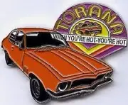 GTR XU1 Torana, orange car lapel/hat pin badge C040803