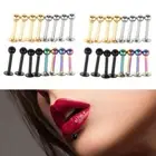 Pack Of 32 Threaded Lip Bar Labret Nose 18G Tragus Studs