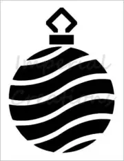 CHRISTMAS BALL ORNAMENT B2 Large Bauble 8.5x11 Xmas Stencil Plastic Sheet S217