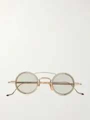 [Jacques Marie Mage] Jacques Marie Mage - Ringo 2 Round-frame Gold-tone Sunglasses - One size One size Gold
