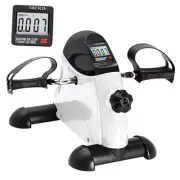 Mini Exercise Bike, under Desk Bike Pedal Exerciser Foot Cycle Arm & Leg White