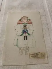 BETTIERAY DESIGNS HP NEEDLEPOINT ANGEL HOLDING NUTCRACKER SOLDIER-BB-ORN#12