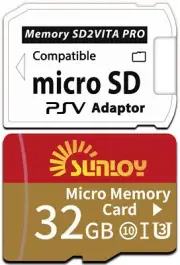 SD2Vita 6.0 PS Vita Memory Card Adapter with 32GB Micro SD Card High Speed mi...