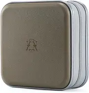 alavisxf xx CD Case, 48 Capacity Hard Plastic DVD Case Portable Zipper CD Case Holder Large Storage Disc Wallet Bag for Car Home Travel (Olive Green, 48 Capacity)