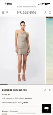 Mossman Lumiere Mini dress size 10