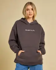 [Rusty] Rusty Women's Essentials Hoodie in Carbon Grey Size 8 8 Carbon Grey