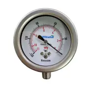 New PRM 0 to -150" WC/ 0 to -11"HG Vacuum Gauge 2.5" SS Case, Internals, Fitting