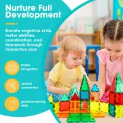 Playpals Kids Magnetic Tiles Blocks Building Educational Toys 120PCS