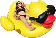 Swim Ring Swim Ring Floating Row Cool Sunglasses Duck Floating Bed Inflatable Water Play Toy Adult Duck Mount Blister LWX