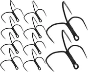 10pcs Fishing Hooks Metal Treble Hooks for Freshwater and Saltwater Bait Holder Hooks Sturdy Fishing Hooks Bait Hooks for Fishing