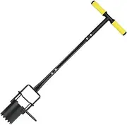 Bulb Planting Tool | Long Handle Transplanter, Steel Precision Portable Garden Bulb Planter, Multi-Purpose Digger for Gardening Planting Lawn Care Seedling Transplantation Soil Loosening