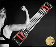 Chest Expander 5 Spring Exerciser Puller 3 in 1 Adjustable Exerciser Hand Grip Strengthener Resistance Bands Strength Trainer Gym Home Fitness Equipment for Men Women Back Arms Machine