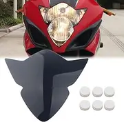 FINMOKAL Black Headlight Lens Cover Protector Shield, Motorcycle Headlight Guard Cover Compatible with Suzuki GSXR1000 GSXR 1000 2005 2006