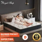 Royal Sleep Mattress Double Size Extra Firm Bamboo Pocket Spring Foam Super
