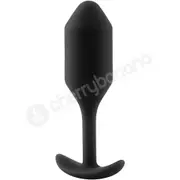 B-vibe Snug Plug 2 Black Silicone Weighted 4.5&quot; Butt Plug