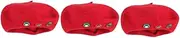 [LIFKOME] 3pcs Christmas Women's Wool Hat Cute Beret Christmas Hat Xmas Hats Birthday Hats Women's Hats & Caps Bucket Hats for Men Hats for Tea Party Xmas Beret Decorative Beret Hat Red