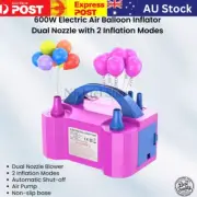 Electric Air Balloon Inflator Pump Pink 600W Dual Nozzle with 2 Inflation Modes