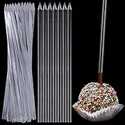 HANSGO 28PCS Acrylic Candy Apple Sticks, 6 Inch Clear Apple Sticks Clear Pointed Acrylic Rods for Cake Pops Dessert Caramel Apple Chocolate Covered Apples Lollipops 0.2 Inch Diameter
