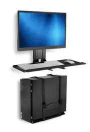 Monitor And Keyboard Wall Mount With Cpu Holder Height Adjustable Standing Vesa