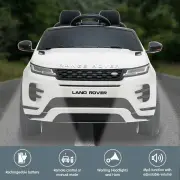 Land Rover Licensed Kids Electric Ride On Car Remote Control - White